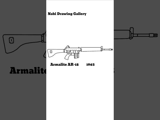 How to draw Armalite AR-18 1963