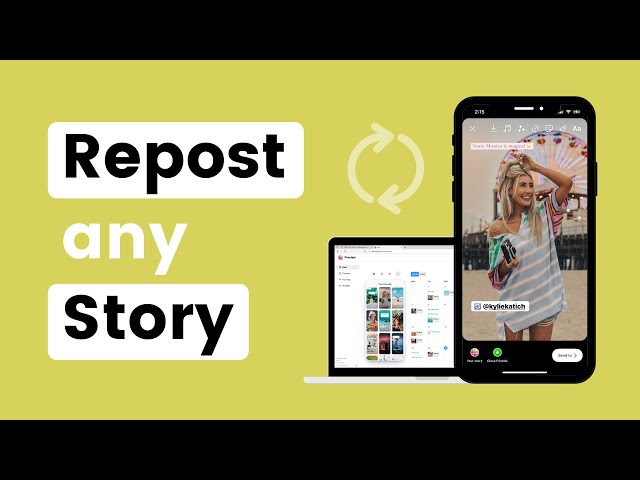 How to Repost Instagram Story Photos + Videos (even if you're NOT tagged) - phone + laptop tutorial