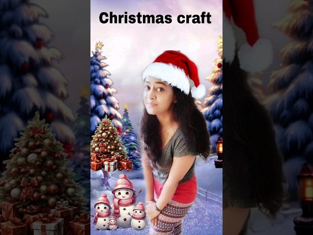 Christmas craft ideas ❄️☃️ #shorts #diy #craft #shortsfeed