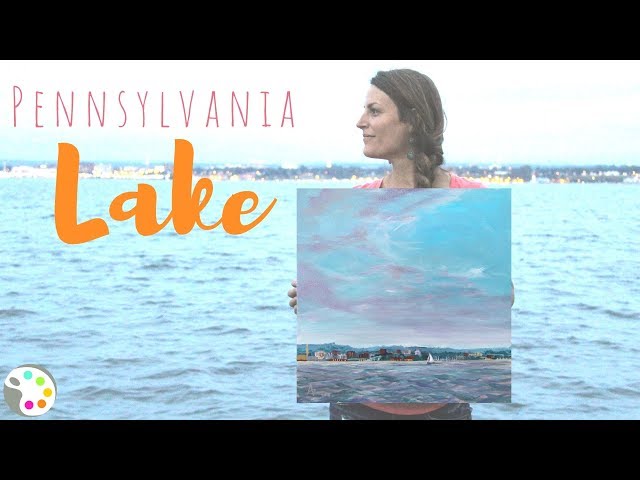 How To Paint a Lake with Stormy Sky | Acrylic Painting Tutorial