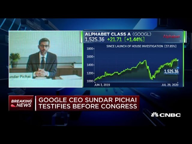 Google CEO Sundar Pichai responds to questions of anti-competitive actions