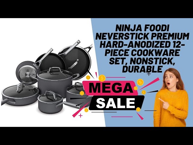 Best Ninja Foodi NeverStick Premium Hard Anodized 12 Piece Cookware Set, nonstick