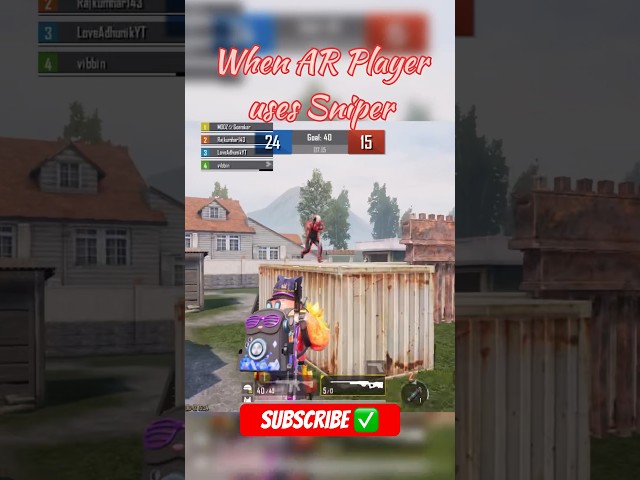When AR player Uses Sniper for the First Time in Bgmi | WAIT FOR END | #ytshorts #viral
