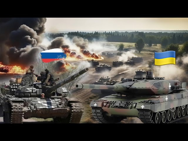 نبرد وحشتناک! T-72 روسی به لئوپارد 2A6 اوکراینی کمین می کند