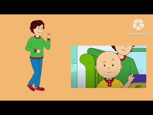 caillou calls his dad stupid hair/grounded
