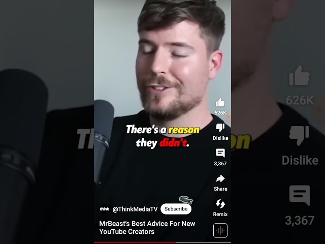 MrBeast's Best Advice For New YouTubers!