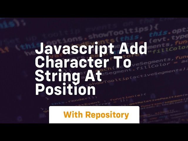 javascript add character to string at position