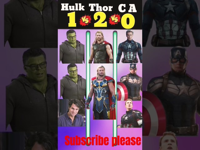 Thor versus Hulk versus captain America #marvel