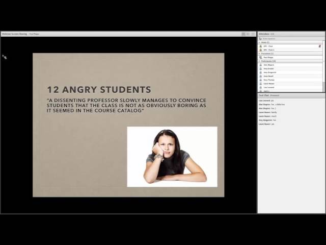 Virtual Session - 12 Angry Students