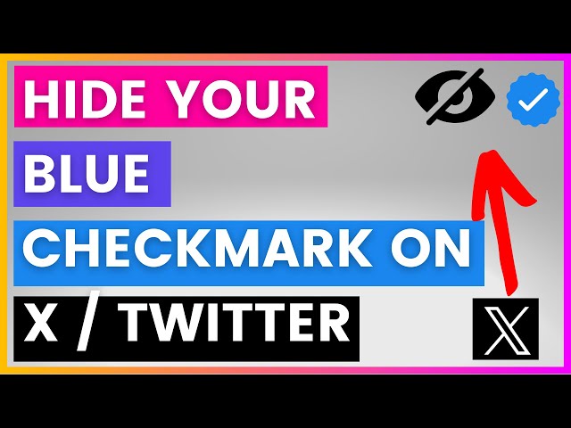 How To Hide Your Blue Checkmark On Twitter / X? [in 2024]