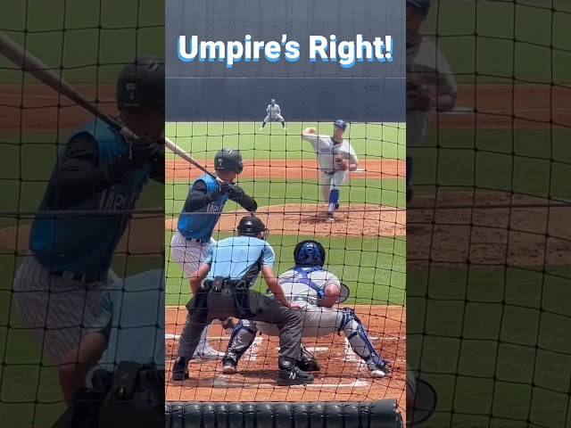 Umpire’s Right! Ump calls STRIKE 3 punches out hitter, hitter appeals. Ump checks ABS. It’s STRIKE 3