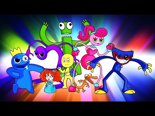 Rainbow Friends Fights Poppy Playtime! Story Animation by GameToons