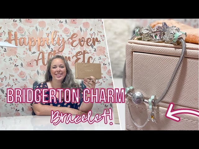 Bridgerton Charm Bracelet! Gnoce's Bumble Bee Safety Chain, Flowers, Butterlies and Teacups!