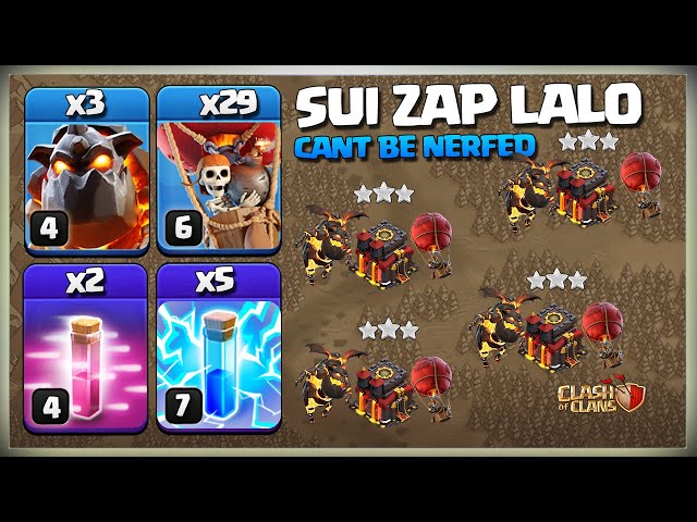 Th10 Zap LaLo - Th10 LaLo - Best TH10 3 Star Attack Strategy | Th10 LavaLoon | Clash of Clans COC