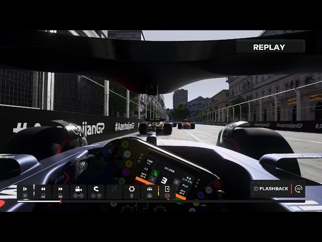 F1 23 GP Azerbaijan From 20th to 5th cockpit view Realism race no assists 5 laps