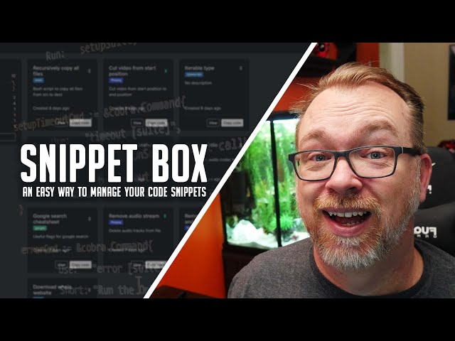 Snippet Box - Simple Code Snippet Management in Docker