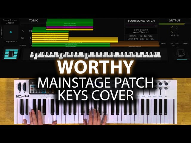 Worthy MainStage patch keyboard cover- Elevation Worship
