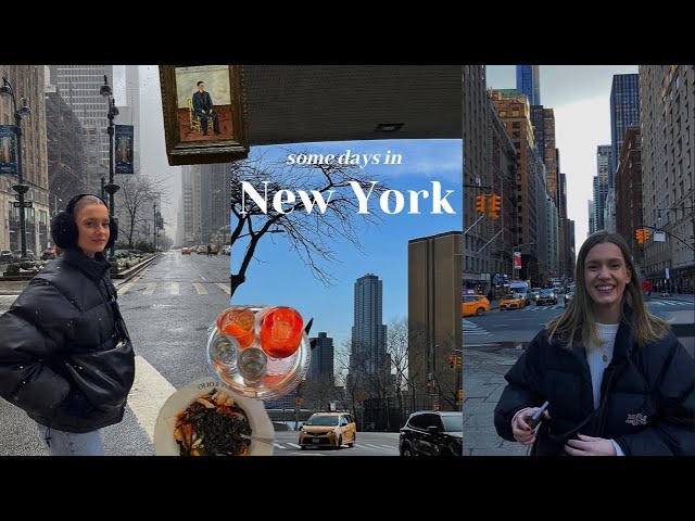 NEW YORK VLOG - first time in nyc (sights, good restaurants, snow & rooftop bars)