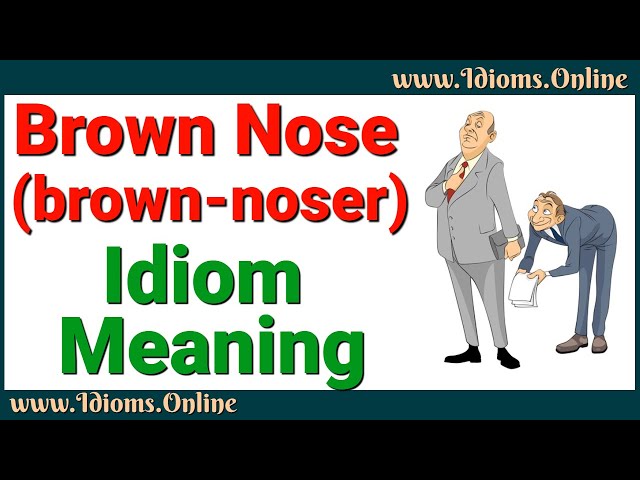 Brown Nose Idiom Meaning - English Color Idioms