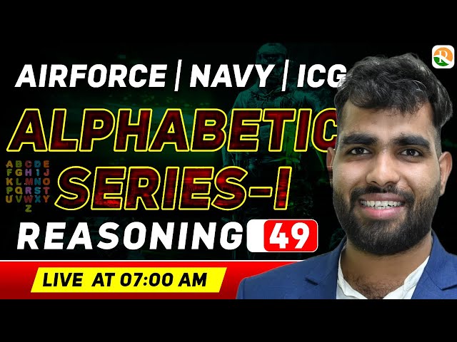 अटल Batch | Alphabetic Series -1 | Reasoning Classes 2024 Airforce | Reasoning for Airforce