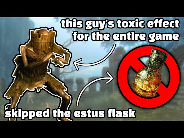 Can you beat Dark Souls while PERMANENTLY Toxic with NO Estus Flask?