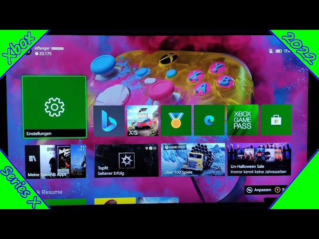 Xbox Series X/S Dashboard Hintergrundbild einfach ändern z.B Cyberpunk 2077