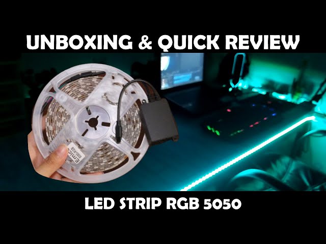 UNBOXING & QUICK REVIEW LED STRIP RGB 5050 DENGAN SENSOR SUARA/MUSIC