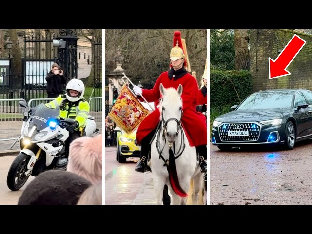 UNEXPECTED SIGHTING! Special Escort Group protect Royals and UK Prime Minister