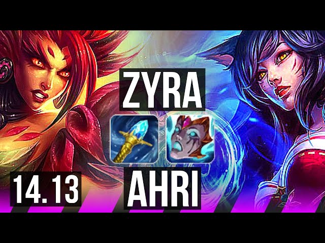 ZYRA & Caitlyn vs AHRI & Ezreal (SUP) | 1700+ games, 1/3/16 | VN Master | 14.13