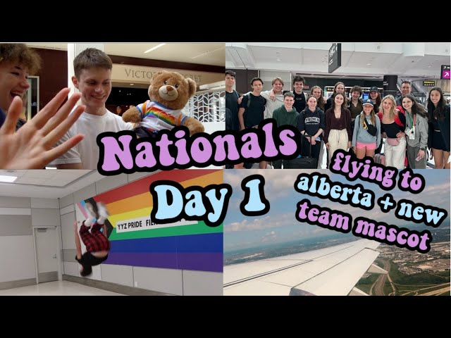 Flying to Alberta, Edmonton mall, NEW team mascot! Nationals 2023 Vlog Day 1!