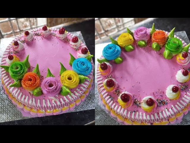 How to make cake preparation | Strawberry cake decoration ideas | simple cake preparation video