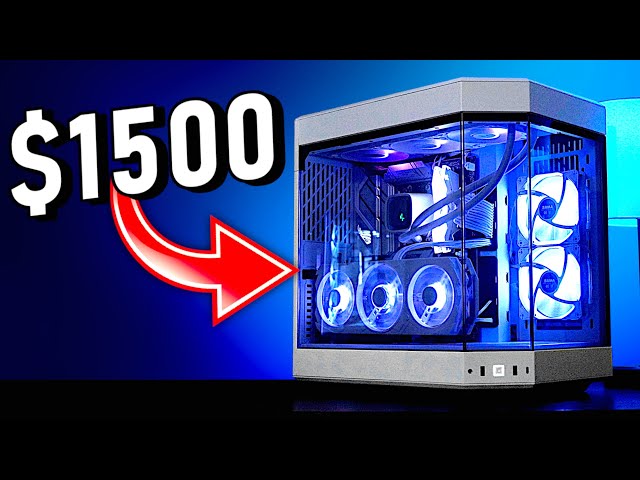 $1500 GAMING PC Build Time Lapse - AMD 7600x & RTX 4070 - White HYTE Y60