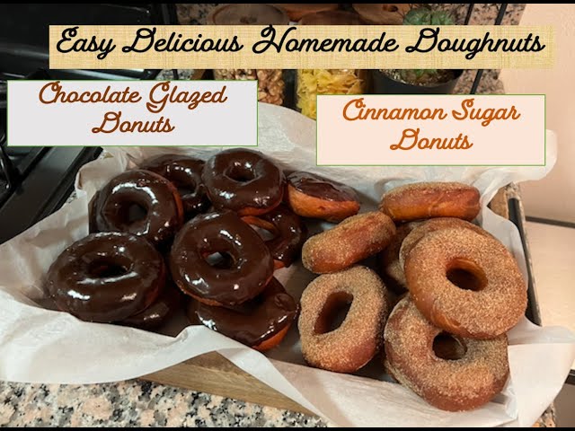 Donuts | Easy Delicious Homemade Doughnuts Recipe| Chocolate Glazed donuts| Cinnamon Sugar donuts