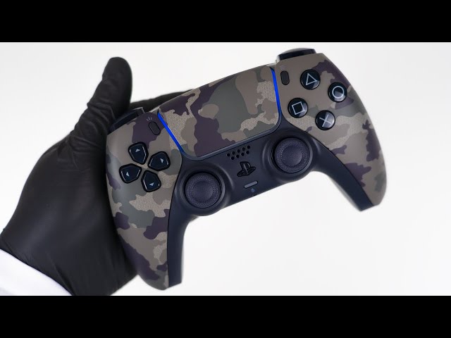 PS5 DualSense Controller Grey Camouflage Unboxing