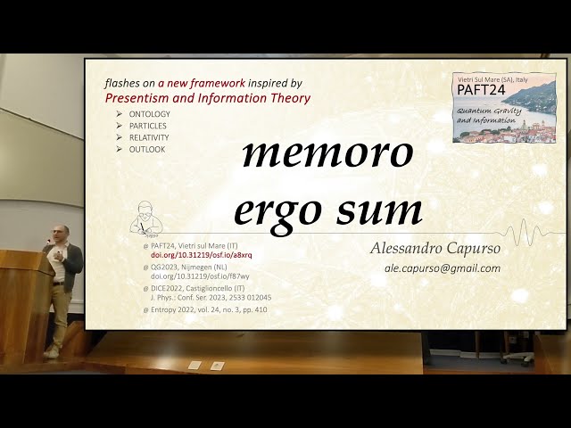 Memoro Ergo Sum (PAFT24 talk)