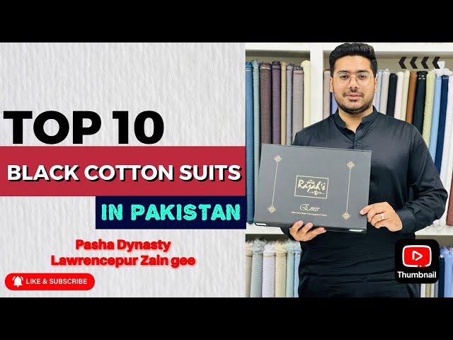 Top 10 Black Cotton Shalwar Kameez Suits In Pakistan | Jet Black Shalwar Kameez Suits