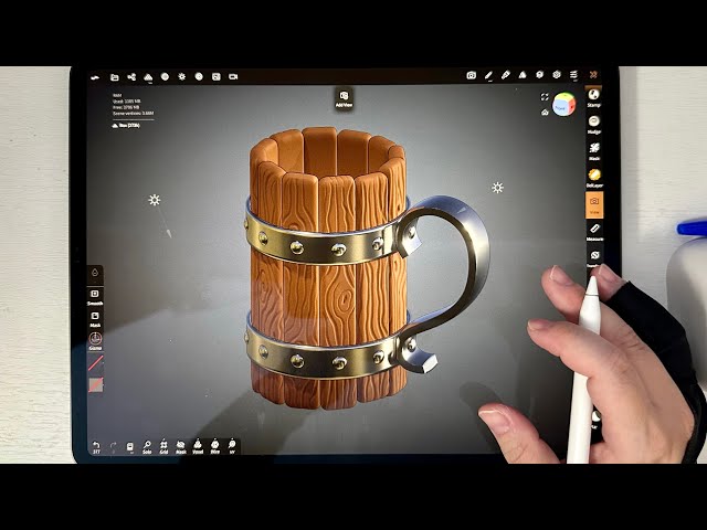 Medieval Beer Mug in Nomad Sculpt Real Time