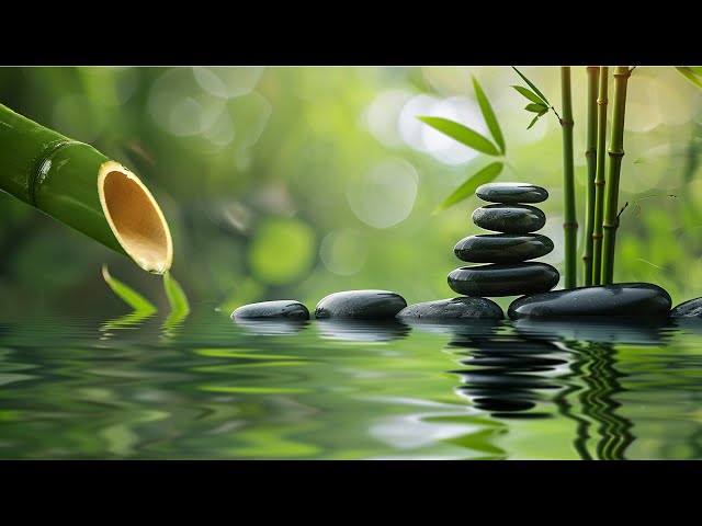 Relaxing Music 🌿 Sound of Bamboo Water Helps to Stabilize The Mind, Restore Health, Meditation Music