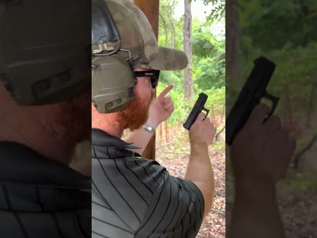 Trigger squeeze follow through with metallic click on Glock