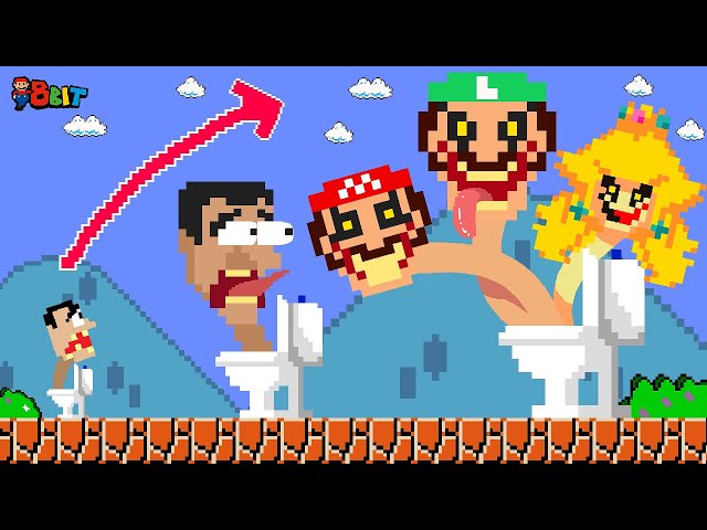 Super Mario Bros. BUT Evolution of Skibidi Toilet: Glow Up Compilation | MIAW GAME ANIMATION