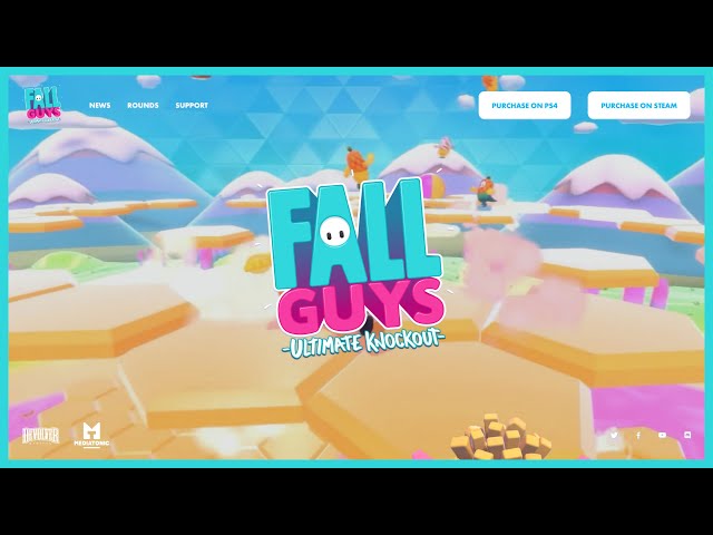 Fall Guys Website Design Concept - Speed Art