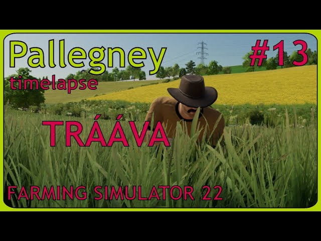 FS22 Timelapse | MISSION: Pallegney #13 | Tráva, tráva, seno, seno aka HARVESTING grass