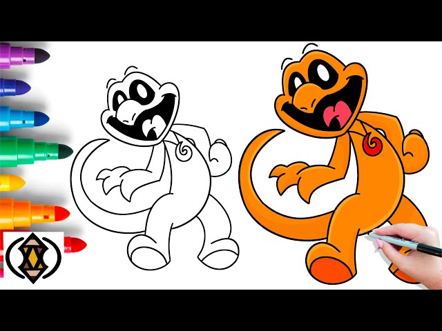 How To Draw Orange Rainbow Friend Smiling Critter | Smiling Critter | Poppy Playtime