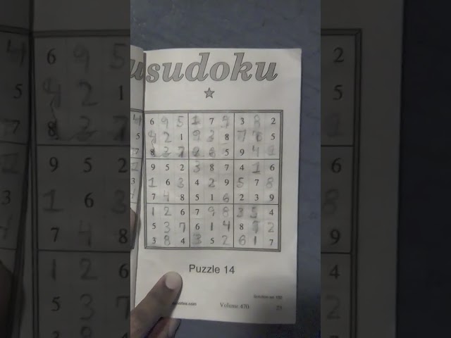 Sudoku Puzzle 14.#shorts