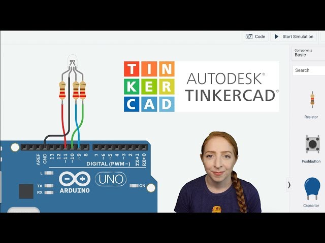 RGB LEDs With Arduino in Tinkercad