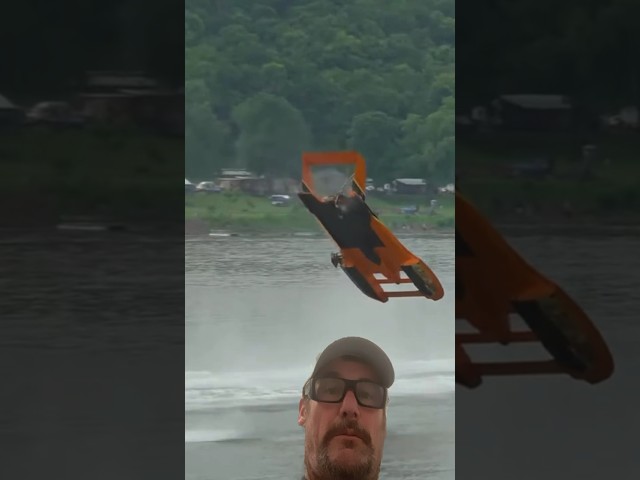 Hydroplane blows over then you won’t believe what happens #boat #racing