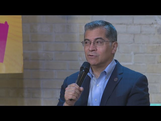 US Secretary of Health and Human Services Xavier Becerra speaks about Idaho's abortion laws