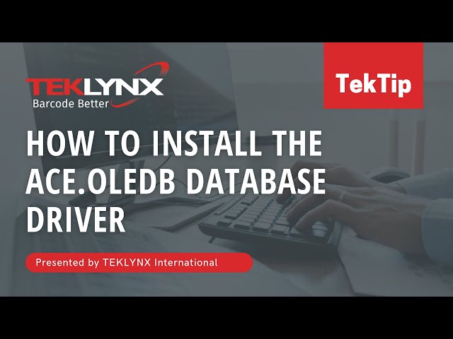 TekTip: How to Install the ACE.OLEDB Database Driver