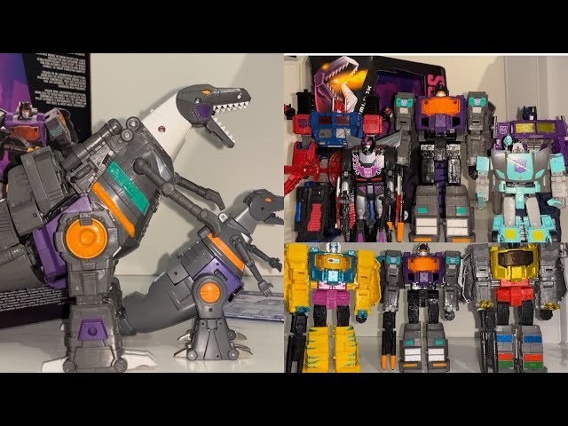 Transformers shattered glass grimlock review. SG leader class dinobot collection