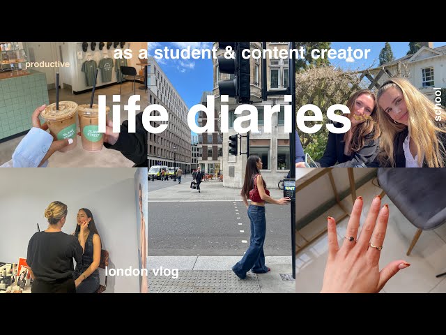 PRODUCTIVE days in my life☁️ LONDON VLOG, school life, new nails & friends